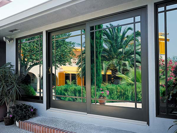 Aluminum Sliding French Door with Perimeter Grids modern